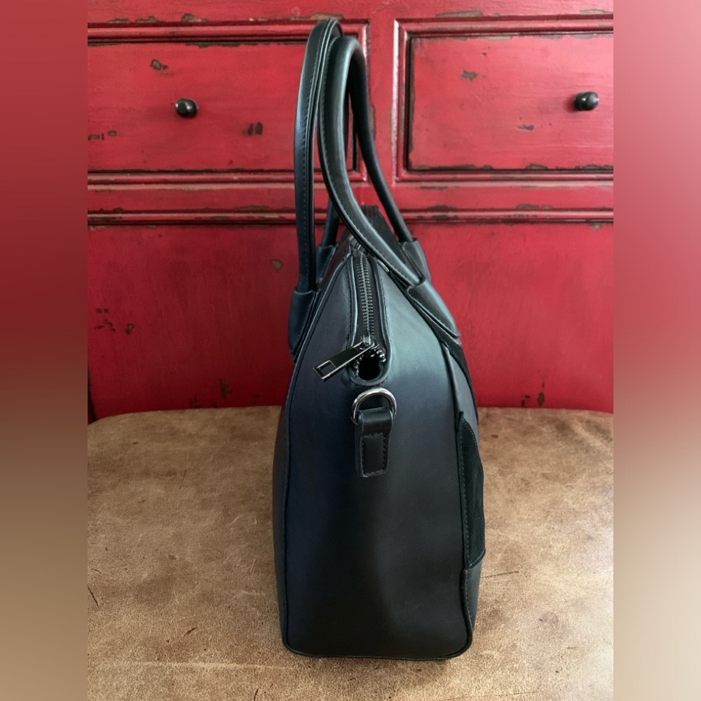 Sole Society Black Structured Bag with Panel Detail - Picture 13 of 15